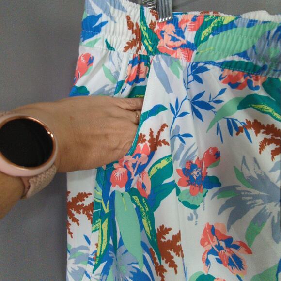 Columbia Bogata Bay Shorts Womens Plus 2X Tropical Print Stretch Omni Shield New - Picture 6 of 9